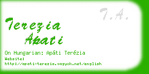 terezia apati business card
